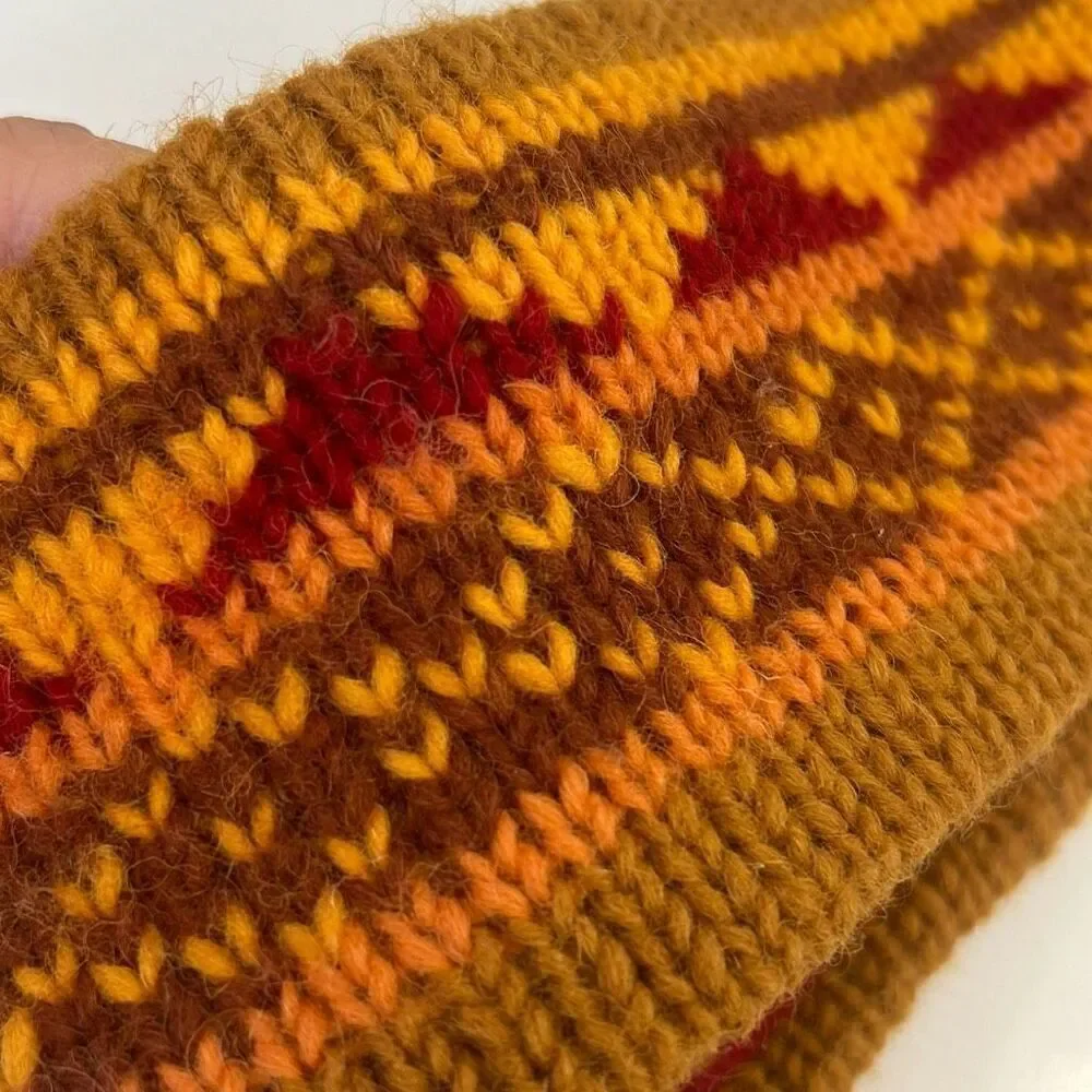 Nirvanna hand made wool headwrap cozy mustard color band